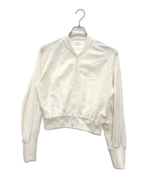 MACPHEE（マカフィー）MACPHEE (マカフィー) リンクルレース ジップアップブルゾン ホワイト サイズ:36の古着・服飾アイテム