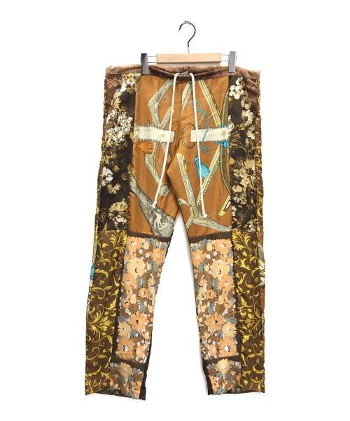 SEEALL（シーオール）SEEALL (シーオール) Reconstructed Scarf Pants ブラウン サイズ:Fの古着・服飾アイテム