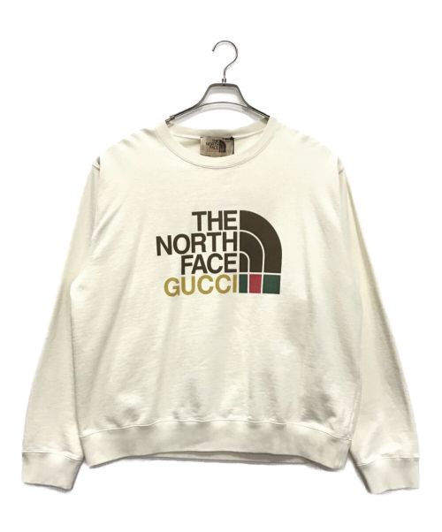GUCCI（グッチ）GUCCI (グッチ) THE NORTH FACE (ザ ノース フェイス) Cotton Sweatshirt アイボリー サイズ:L 未使用品の古着・服飾アイテム