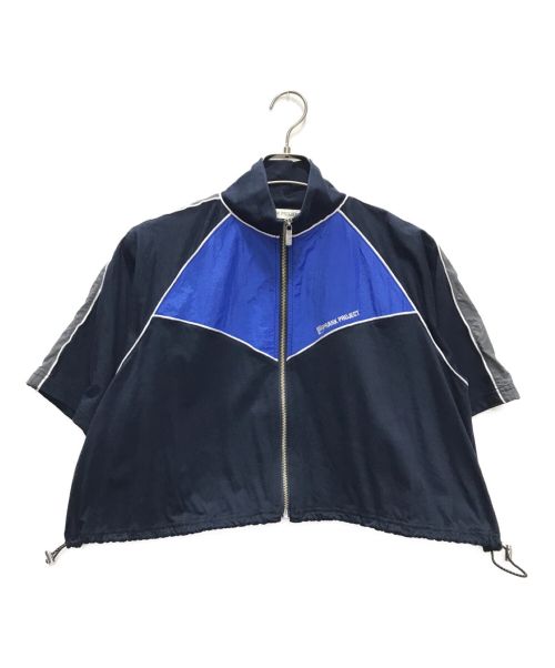 PRANK PROJECT（プランクプロジェクト）PRANK PROJECT (プランクプロジェクト) Bicolor Cropped Zip Top ネイビー×ブルー サイズ:FREEの古着・服飾アイテム