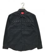 SUPREME）の古着「Studded Work Shirt」｜ブラック