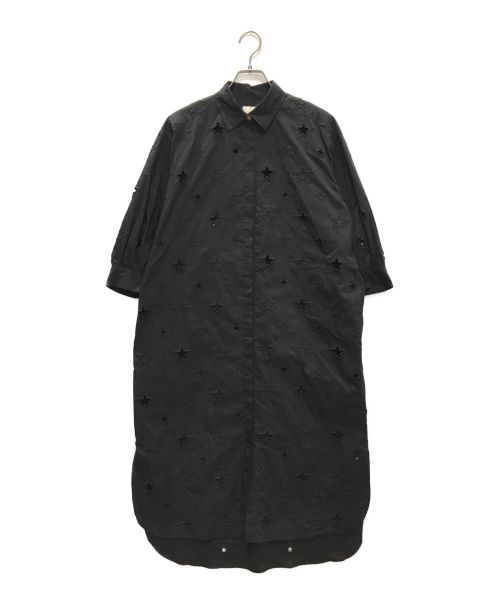 GRACE CONTINENTAL（グレースコンチネンタル）GRACE CONTINENTAL (（グレースコンチネンタル) スター刺繍シャツワンピース ブラック サイズ:36の古着・服飾アイテム