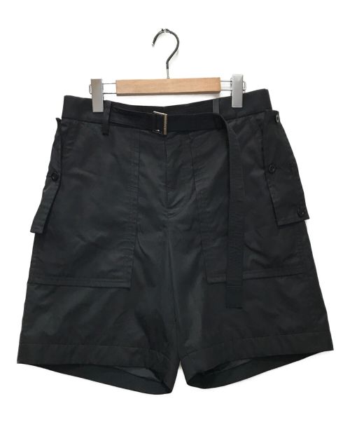 sacai（サカイ）sacai (サカイ) ナイロンハーフパンツ ブラック サイズ:2の古着・服飾アイテム