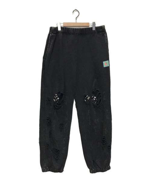 SSZ（エスエスズィー）SSZ (エスエスズィー) BORO SWEAT PANT ブラック サイズ:Lの古着・服飾アイテム
