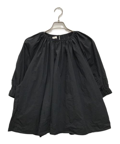 CO-（コー）CO- (コー) ギャザーブラウス ブラック サイズ:XSの古着・服飾アイテム