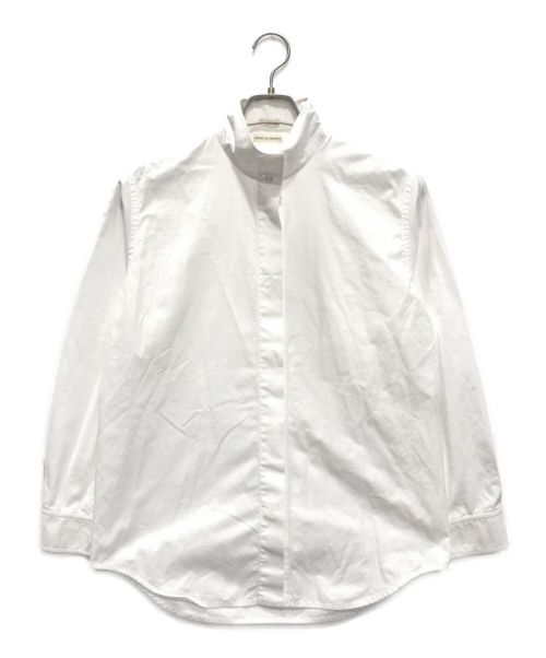 HERMES（エルメス）HERMES (エルメス) デザインカラーブロ-ドシャツ ホワイト サイズ:34の古着・服飾アイテム