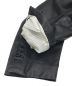中古・古着 Calvin Klein (カルバンクライン) ラムレザーテーラードジャケット ブラック サイズ:M：12800円