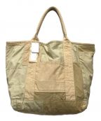 hoboホボ）の古着「CARRY-ALL TOTE L UPCYCLED FRENCH ARMY CLOTH」｜ベージュ