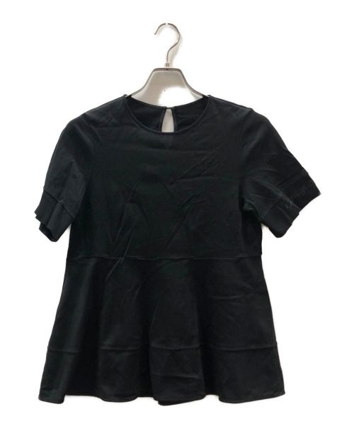 ANAYI（アナイ）ANAYI (アナイ) コンパクトコットンフライス半袖 プルオーバー ブラック サイズ:Mの古着・服飾アイテム