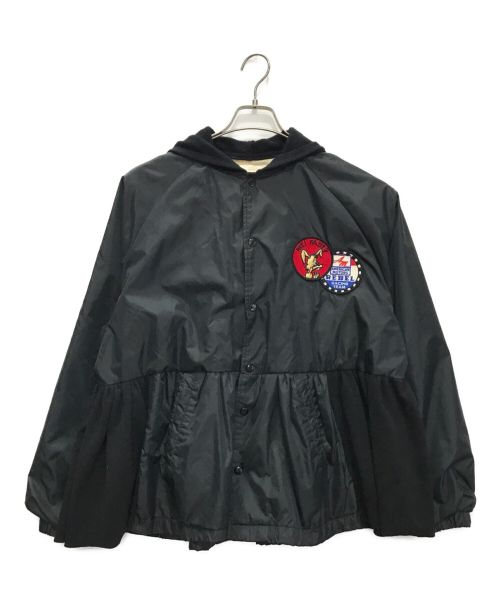 77circa（ナナナナサーカ）77circa (ナナナナサーカ) リメイクナイロンジャケット ブラック サイズ:下記参照の古着・服飾アイテム