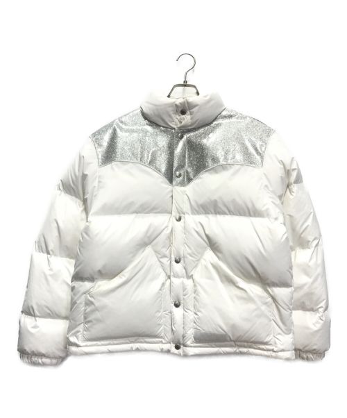 SUPREME（シュプリーム）Supreme (シュプリーム) glitter yoke down puffer jacket ホワイト サイズ:Mの古着・服飾アイテム
