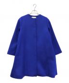 UNITED ARROWS TOKYOユナイテッドアローズトウキョウ）の古着「Aラインノーカラーミドル丈コート」｜ブルー