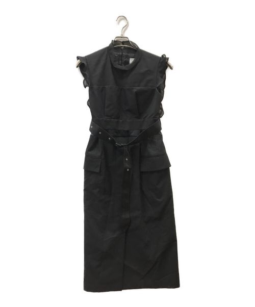 sacai（サカイ）sacai (サカイ) Suiting Mix Dress ブラック サイズ:1の古着・服飾アイテム