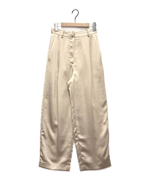 CLANE（クラネ）CLANE (クラネ) Satin Slacks Pants アイボリーの古着・服飾アイテム