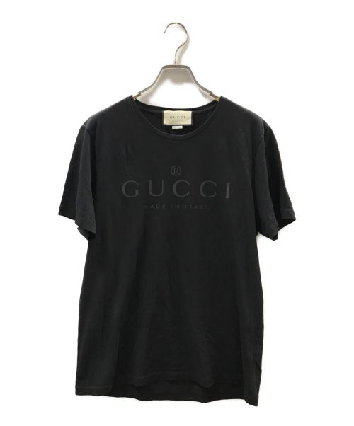 GUCCI（グッチ）GUCCI (グッチ) ロゴプリントカットソー ブラック サイズ:Sの古着・服飾アイテム