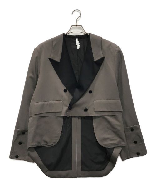 SOSHIOTSUKI（ソウシ オオツキ）SOSHIOTSUKI (ソウシ オオツキ) カットオフジャケット ブラウン サイズ:44の古着・服飾アイテム