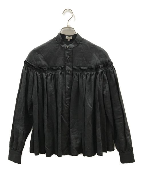 SCYE（サイ）SCYE (サイ) リネンタックハーフプラケットシャツ ブラック サイズ:S 未使用品の古着・服飾アイテム