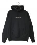 SUPREMEシュプリーム）の古着「swarovski box logo hooded sweatshirt」｜ブラック