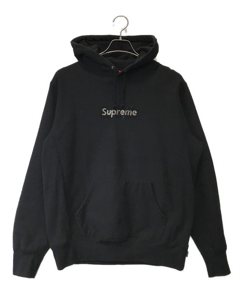 SUPREME（シュプリーム）Supreme (シュプリーム) swarovski box logo hooded sweatshirt ブラック サイズ:Mの古着・服飾アイテム