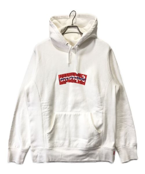 SUPREME（シュプリーム）Supreme (シュプリーム) COMME des GARCONS SHIRT (コムデギャルソンシャツ) Box Logo Hooded Sweatshirt ホワイト サイズ:Mの古着・服飾アイテム