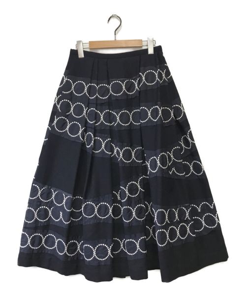 mina perhonen（ミナ ペルホネン）mina perhonen (ミナ ペルホネン) tambourine Long Skirt ネイビー サイズ:38の古着・服飾アイテム