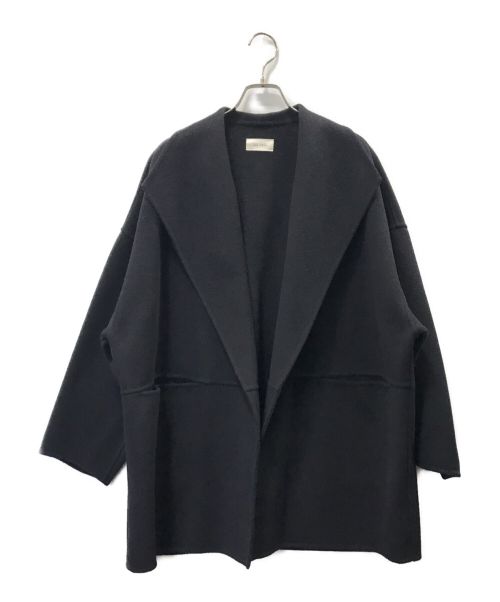 DES PRES（デ プレ）DES PRES (デ プレ) ダブルフェイスメルトンビーバー ワイドカラーコート ブラック サイズ:Fの古着・服飾アイテム