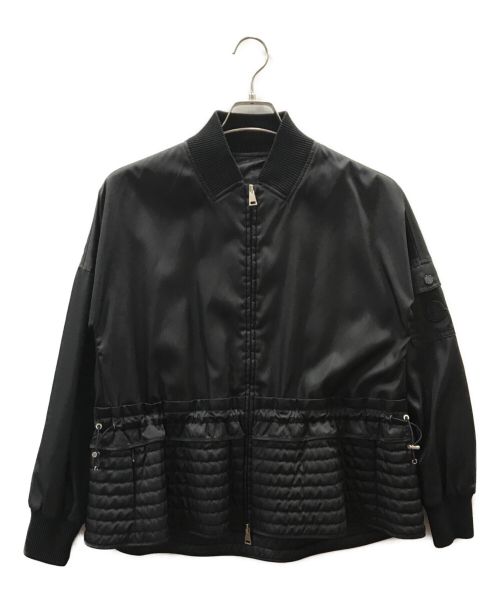 MONCLER（モンクレール）MONCLER (モンクレール) BALDAH ペプラムナイロンジャケット ブラック サイズ:1の古着・服飾アイテム