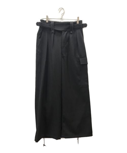 SUBLATIONS（サブレーションズ）SUBLATIONS (サブレーションズ) HEAVY WOOL GABARDINE GURKHA CARGO PANTS ブラック サイズ:1の古着・服飾アイテム