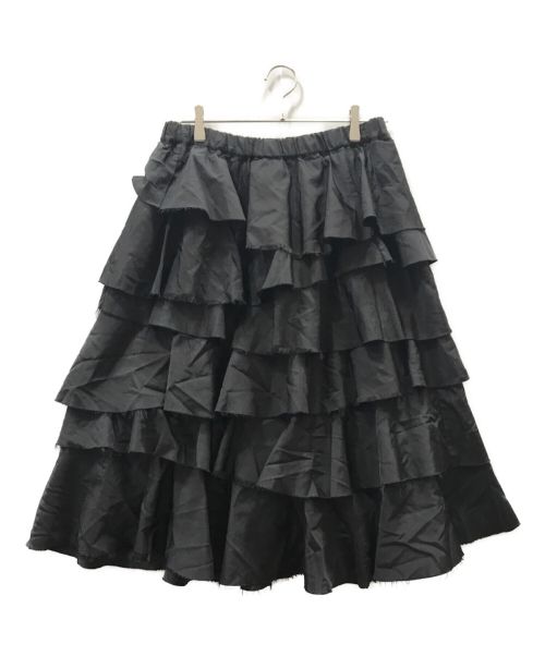BLACK COMME des GARCONS（ブラック コムデギャルソン）BLACK COMME des GARCONS (ブラック コムデギャルソン) フリルスカート ブラック サイズ:Mの古着・服飾アイテム