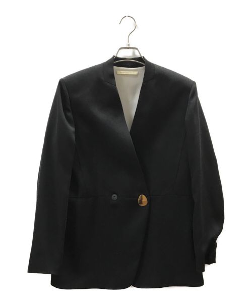 HARUNOBU MURATA（ハルノブ ムラタ）HARUNOBU MURATA (ハルノブ ムラタ) ノーカラージャケット ブラック サイズ:36の古着・服飾アイテム