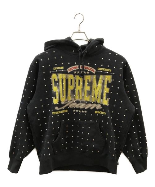 SUPREME（シュプリーム）SUPREME (シュプリーム) Rhinestone Hooded Sweatshirt ブラック サイズ:Sの古着・服飾アイテム