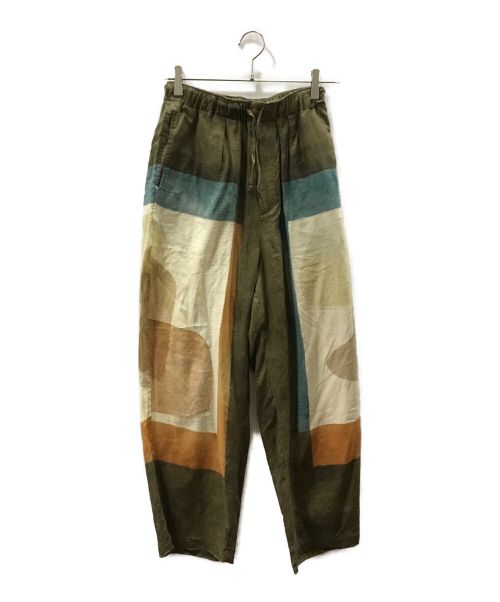 YOKE（ヨーク）YOKE (ヨーク) Printed Easy Pants ブラウン サイズ:1の古着・服飾アイテム