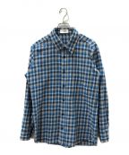 CELINEセリーヌ）の古着「LOOSE SHIRT IN CHECKED」｜ブルー