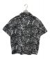 VERSACE JEANS COUTURE (ヴェルサーチ ジーンズクチュール) 総柄オープンカラーシャツ ブラック サイズ:48：12000円