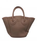 YOUNG & OLSEN The DRYGOODS STOREヤングアンドオルセン ザ ドライグッズストア）の古着「ENBOSSED LEATHER PETITE TOTE」｜ピンク