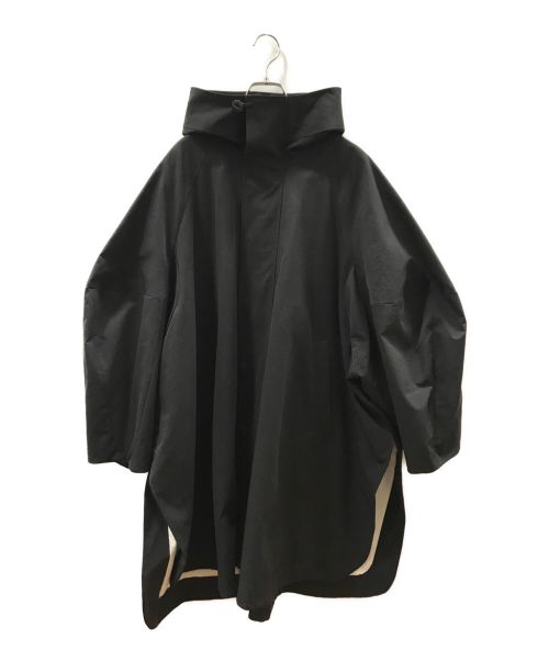 ENFOLD（エンフォルド）ENFOLD (エンフォルド) PEストレッチ BOXフーデッドコート ブラック サイズ:38の古着・服飾アイテム