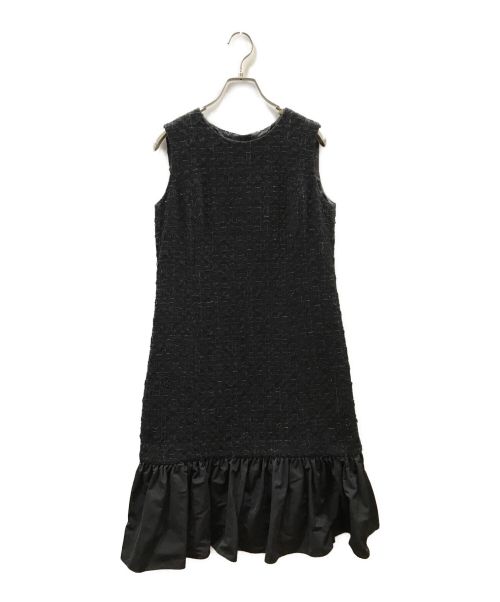 ANAYI（アナイ）ANAYI (アナイ) ラメツイードティアード ワンピース ブラック サイズ:Mの古着・服飾アイテム