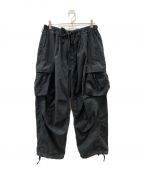 COOTIE PRODUCTIONSクーティープロダクツ）の古着「Back Satin Cargo Easy Pants」｜ブラック