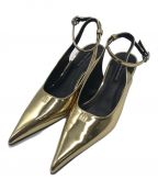 MAISON SPECIALメゾンスペシャル）の古着「2way Pointed Wedge Pumps」｜ゴールド