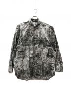 COMME des GARCONS SHIRTコムデギャルソンシャツ）の古着「総柄シャツ」｜ブラック