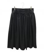 LIMI feuリミフゥ）の古着「Long Gathered Skirt」｜ブラック