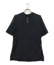 mame kurogouchi (マメクロゴウチ) Curtain Lace Jacquard Jersey Top ブラック サイズ:2