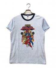 doublet (ダブレット) ANIME CHARACTER VELOUR T-SHIRT ブルー サイズ:M