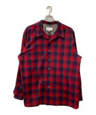 Maison Margiela (メゾンマルジェラ) PENDLETON (ペンドルトン) Plaid Pattern Button-Down Shirt レッド サイズ:40