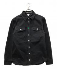 BOTTEGA VENETA (ボッテガベネタ) SHIRT BLACK DENIM ブラック サイズ:46