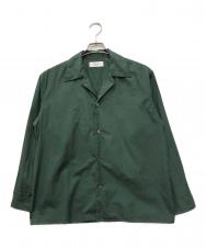 UNUSED (アンユーズド) OPEN COLLAR SHIRT グリーン サイズ:2