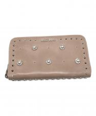 MIU MIU (ミュウミュウ) フラワースタッズ財布 ピンク サイズ:下記参照