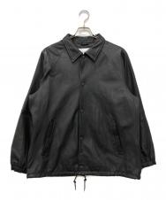 SALUTE HELM (サルートヘルム) レザーコーチジャケット ブラック サイズ:48