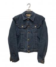 DOLCE & GABBANA (ドルチェ&ガッバーナ) レオパードライナーデニムジャケット インディゴ サイズ:XS