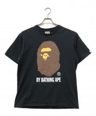A BATHING APE (アベイシングエイプ) エイププリントTシャツ ブラック サイズ:L
